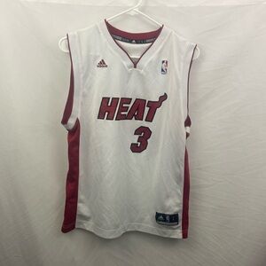 Dwayne Wade Miami Heat Youth Jersey Size Large Adidas NBA Basketball